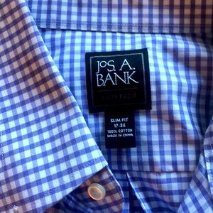 Jos A Bank men’s plaid dress shirt